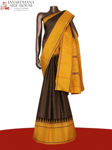 Classic Temple Veldhari Kanjeevaram Silk Saree